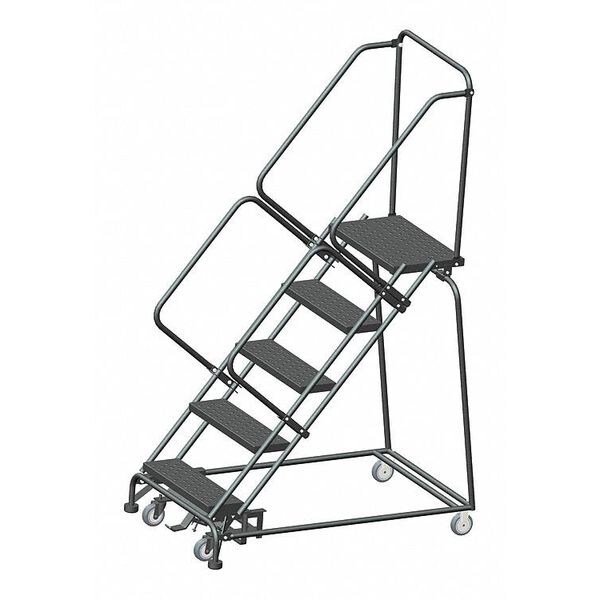 83" H Steel Rolling Ladder, 5 Steps, 450 lb. Load Capacity
