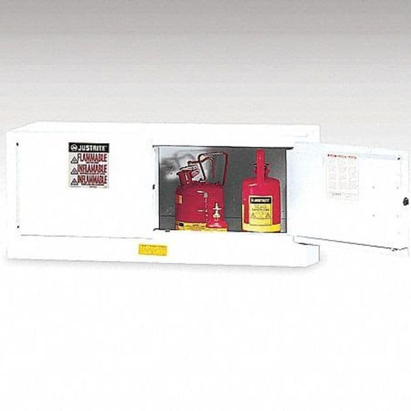 Flammable Liquid Safety Cabinet, 12 gal, 1 Shelves, Galvanized Steel, 43 in W x 18 in H x 18 in D