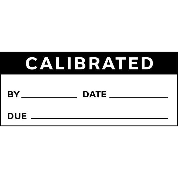 Calibration Label, ENG, Black/White, PK225, TCSL3-38481