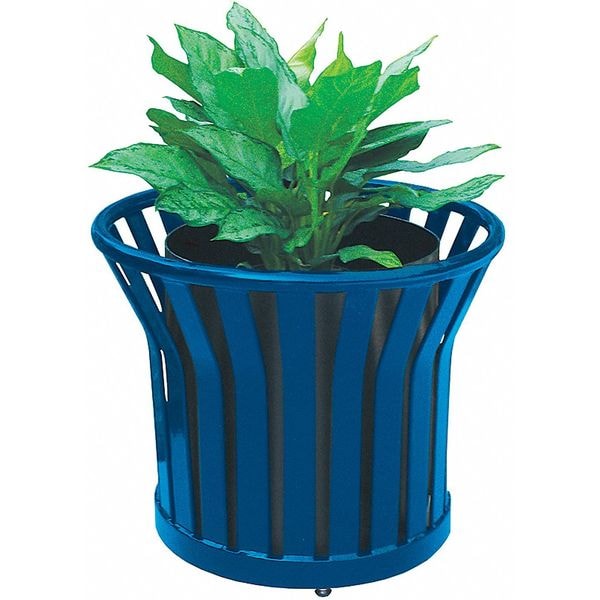 Round Planter, 25 1/2 in H, Blue