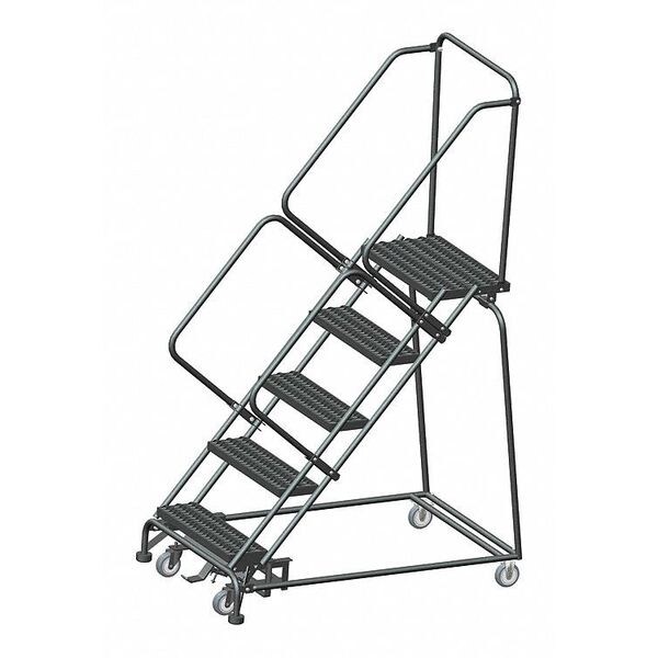 83" H Steel Rolling Ladder, 5 Steps, 450 lb. Load Capacity