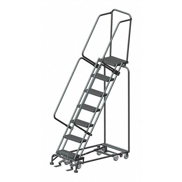 103" H Steel Rolling Ladder, 7 Steps, 450 lb. Load Capacity