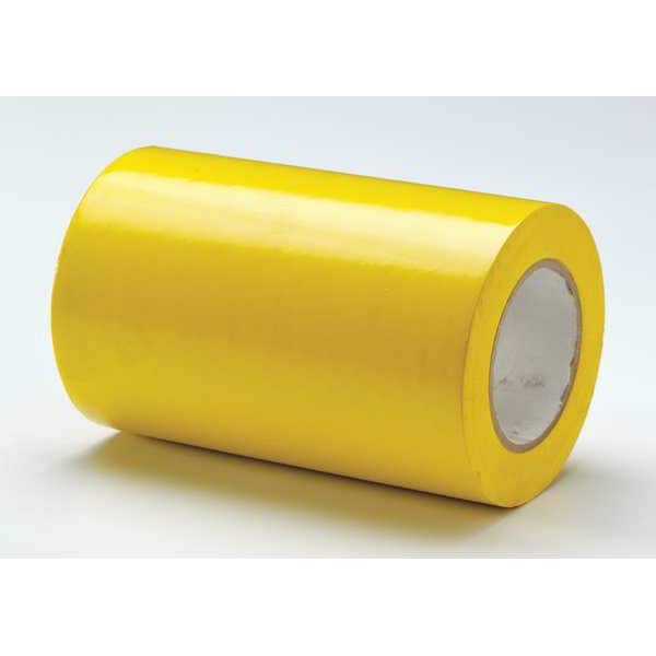 Floor Marking Tape, vinyl, No Legend, Yellow, 8 in W., 5 mil Thickness