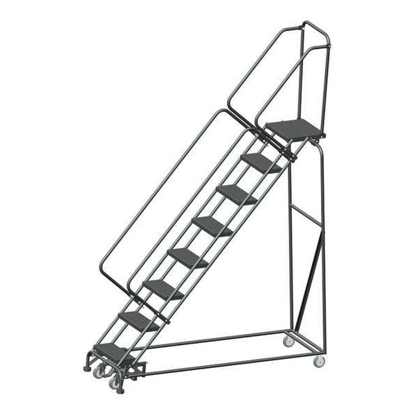 113" H Steel Rolling Ladder, 8 Steps, 450 lb. Load Capacity