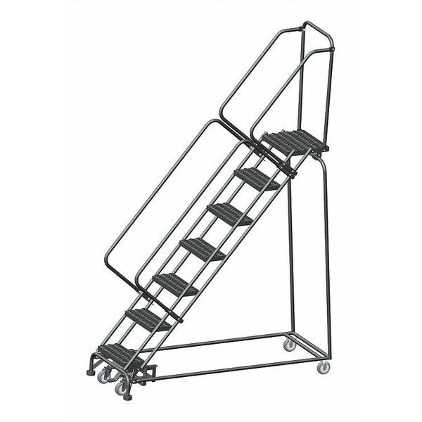 103" H Steel Rolling Ladder, 7 Steps, 450 lb. Load Capacity