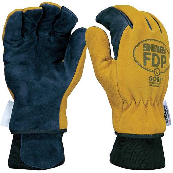 Firefighters Gloves, L, Pigskin Lthr, PR
