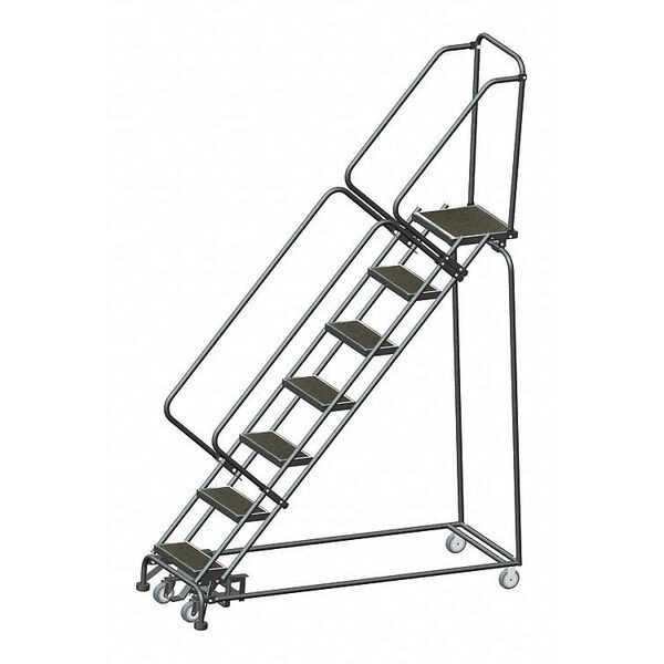 103" H Steel Rolling Ladder, 7 Steps, 450 lb. Load Capacity