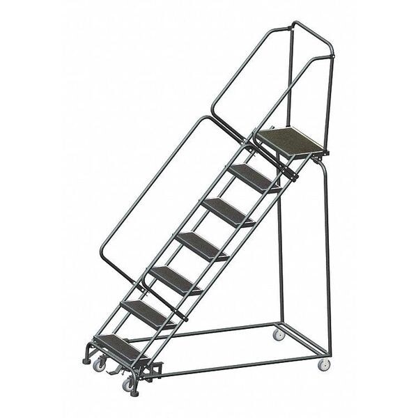 103" H Steel Rolling Ladder, 7 Steps, 450 lb. Load Capacity