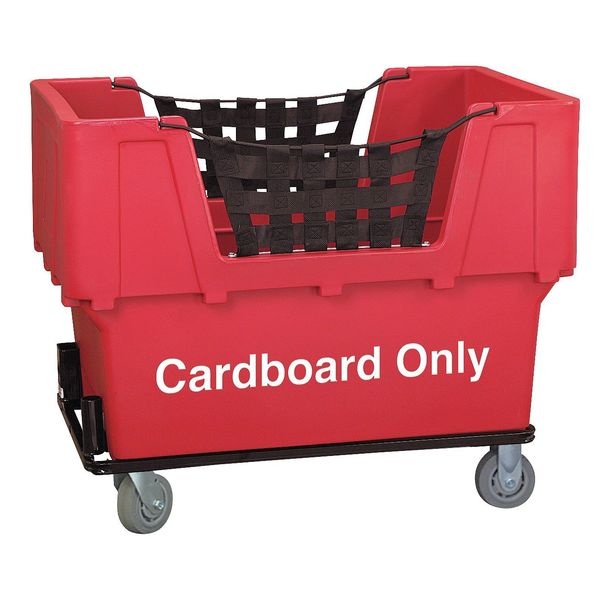 Matl Handling Cart, Cardboard Only, Red