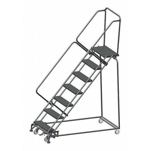 103" H Steel Rolling Ladder, 7 Steps, 450 lb. Load Capacity