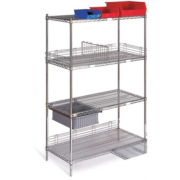 Wire Shelving Cart, 800 lb., 68 In.H