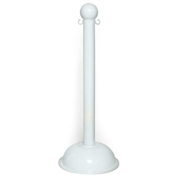 3" Diameter Plastic Stanchion - White, Height (4-pack)
