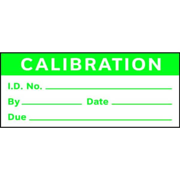 Calibration Label, ENG, Green/White, PK225, TC3-21002