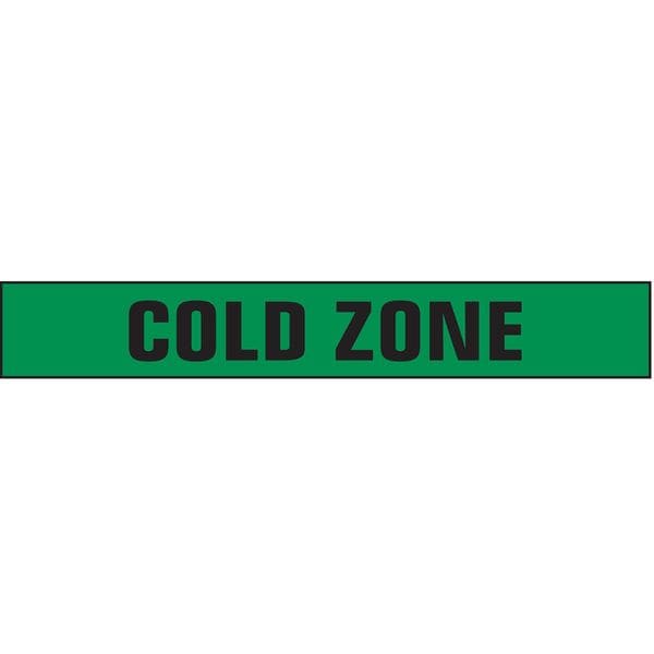 Barricade Tape with Reel, Cold Zone, Green, 3 in Wide x 1,000 ft Length, Polyethylene, 4 mil