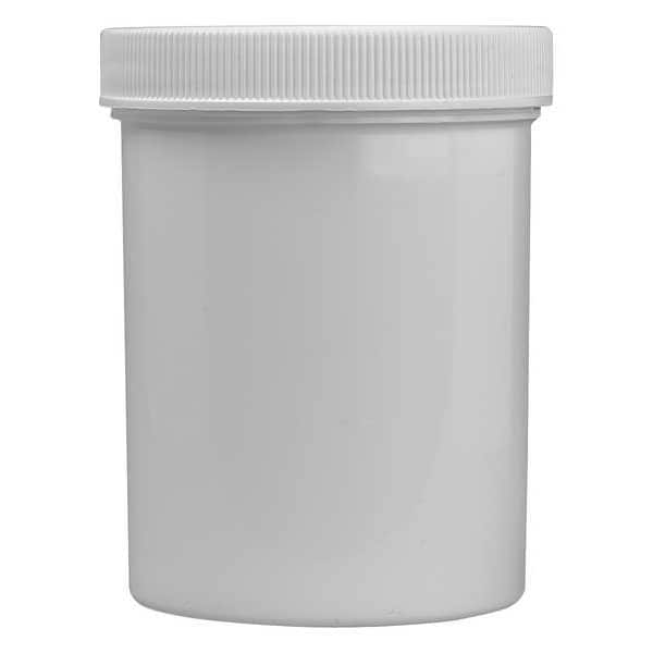 WHITE PP JAR WITH CAP FOR RGM2, PK12