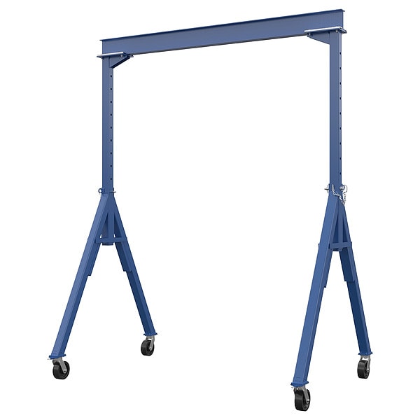 Adj. Gantry Crane, Blue, 7ft. 7in Inside W