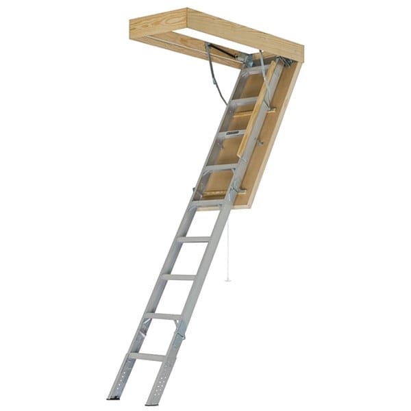 Attic Ladder, Aluminum, 375 lb Load Capacity