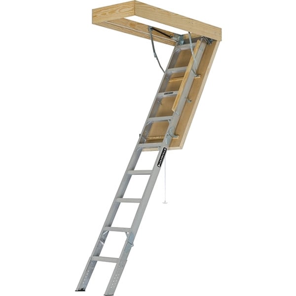 Attic Ladder, Aluminum, 375 lb Load Capacity