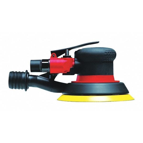 5 Inch Air Random Orbital Sander, Central Vac, Hook & Loop, 5 Pad Holes, 0.28 HP / 210 W - 12000 RPM