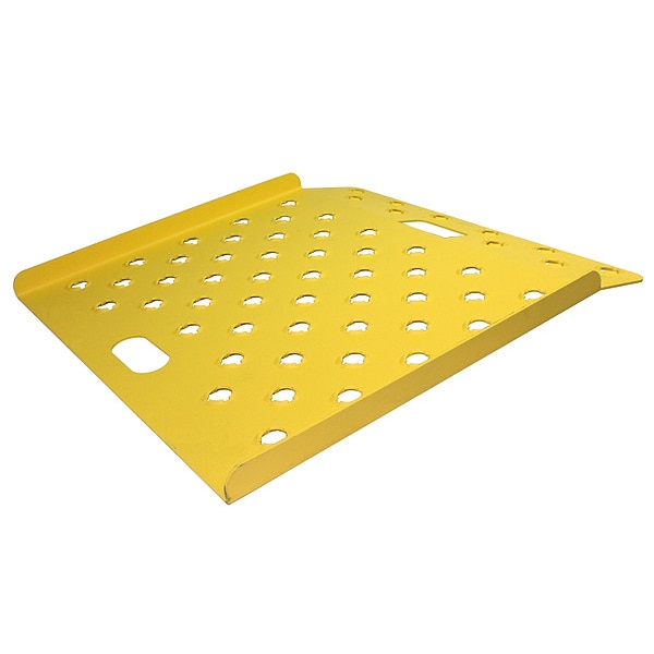 Curb Ramp, Alum., Yellow, 26 In. W, 18 In. L