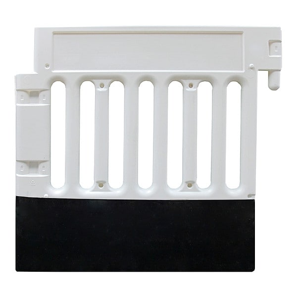 Crowd/Traffic Control Barricade, White, No Legend, Unfinished