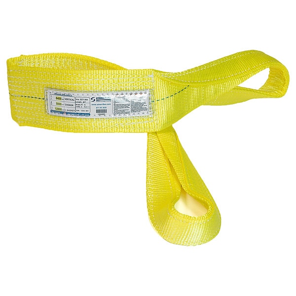 Web Sling, Twisted Eye, 16 ft L, 4,800 lb