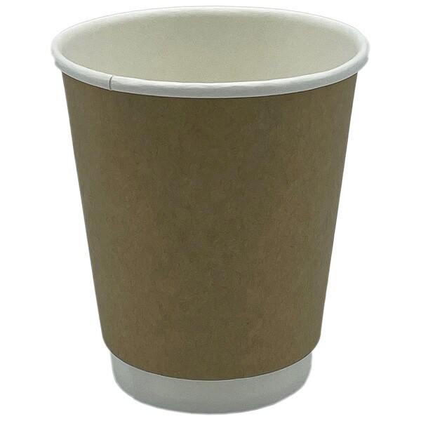 Disposable Hot Cup, 8 oz, Kraft, PK500