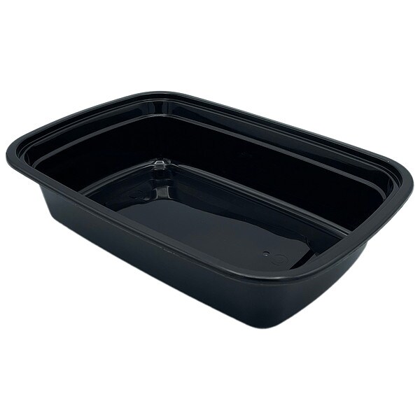 Disp Carry-Out Ctnr, 38 oz, BK/CLR, PK150