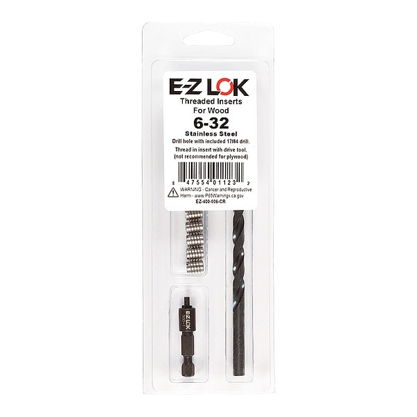 Thread Repair Kit, Knife Thread Inserts, 18-8 Stainless Steel, 10 Inserts