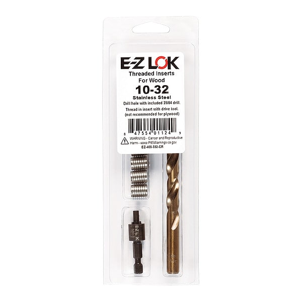 Thread Repair Kit, Knife Thread Inserts, 18-8 Stainless Steel, 6 Inserts