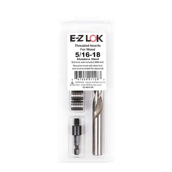 Thread Repair Kit, Knife Thread Inserts, Plain, 5 Inserts