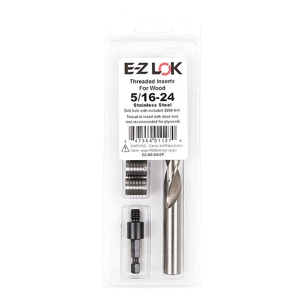 Thread Repair Kit, Knife Thread Inserts, 18-8 Stainless Steel, 5 Inserts