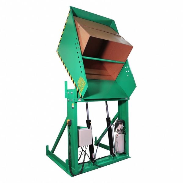 Box Dumper, 48", 2000 lb., 66" W Frame