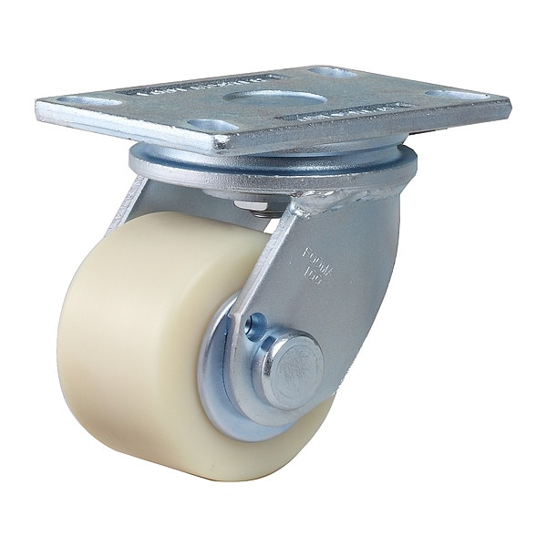 Plate Caster, Swivel, Polyurethane, 145mm H