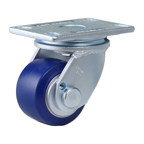 Plate Caster, Swivel, Polyurethane, 145mm H