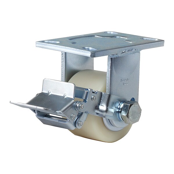 Plate Caster, Rigid, Polyurethane, 145mm H
