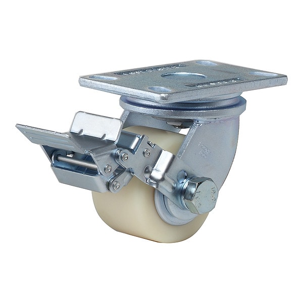 Plate Caster, Swivel, Polyurethane, 145mm H