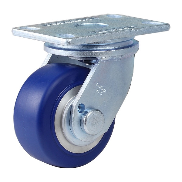 Plate Caster, Swivel, Polyurethane, 167mm H
