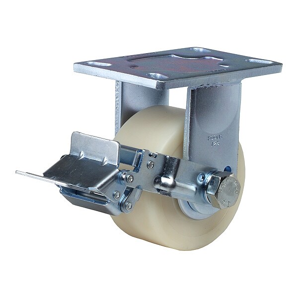 Plate Caster, Rigid, Polyurethane, 167mm H