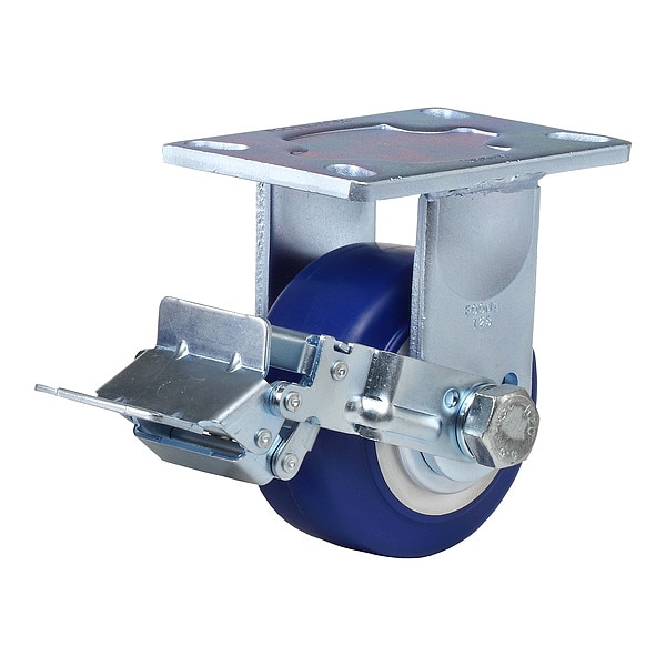 Plate Caster, Rigid, Polyurethane, 167mm H