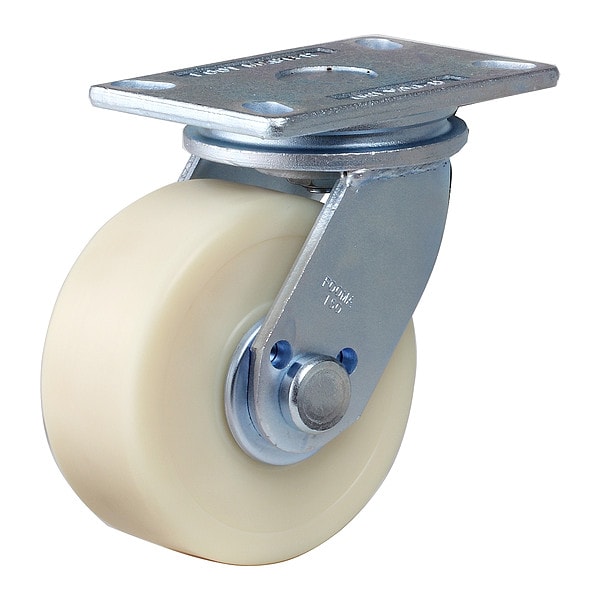 Plate Caster, Swivel, Nylon, 190mm H