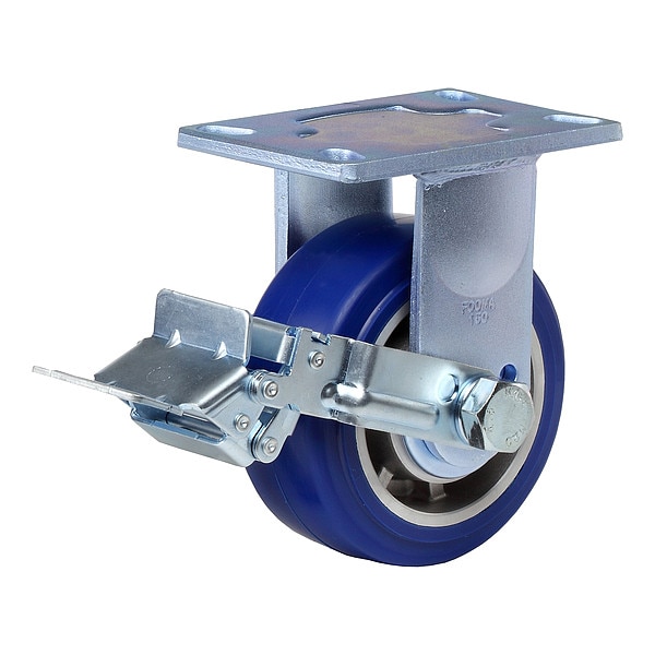 Plate Caster, Rigid, Polyurethane, 190mm H