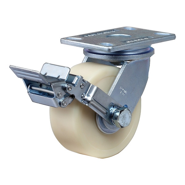 Plate Caster, Swivel, Nylon, 190mm H