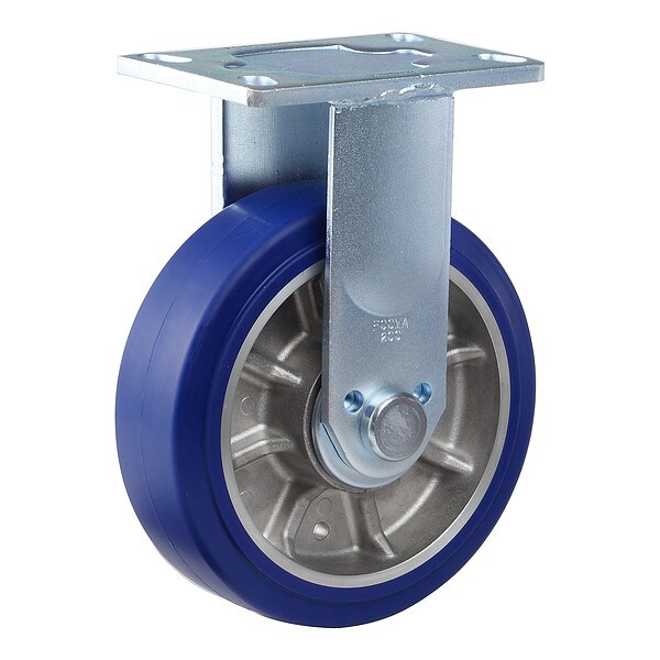 Plate Caster, Rigid, Polyurethane, 257mm H