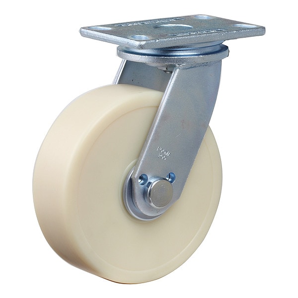 Plate Caster, Swivel, Nylon, 257mm H