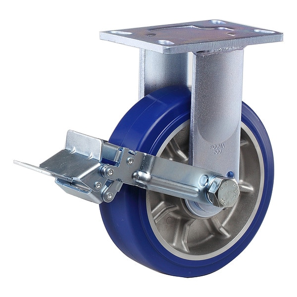 Plate Caster, Rigid, Polyurethane, 257mm H
