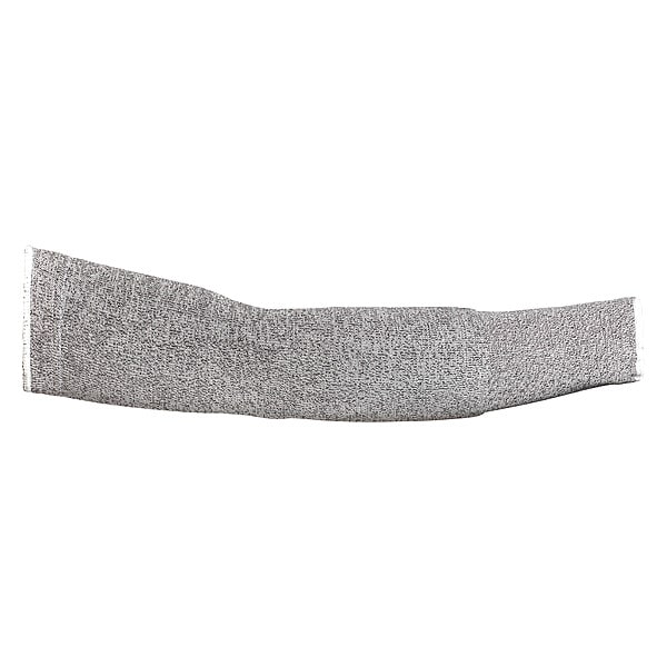 Cut-Resistant Sleeve, Cut Level A5, Seamless Knit, 18 in Length, Gray/White, M, PR