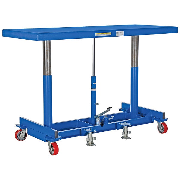 Hydraulic Lift Cart, Long Deck, 60 x 30 In