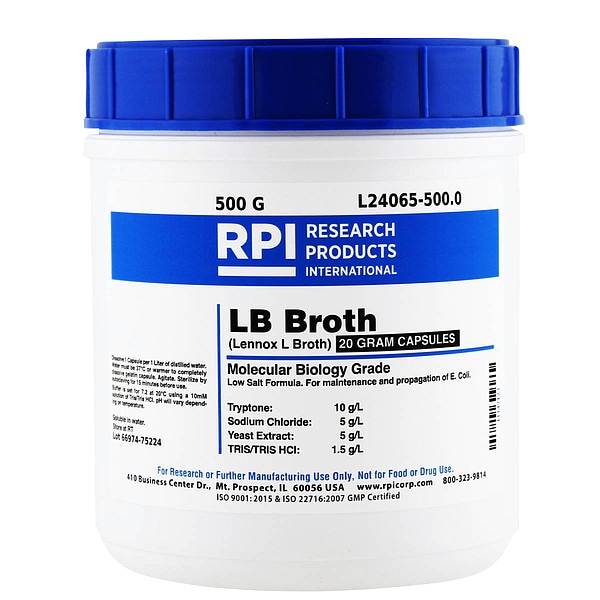 LB Broth (Lennox L), 500g, PK25