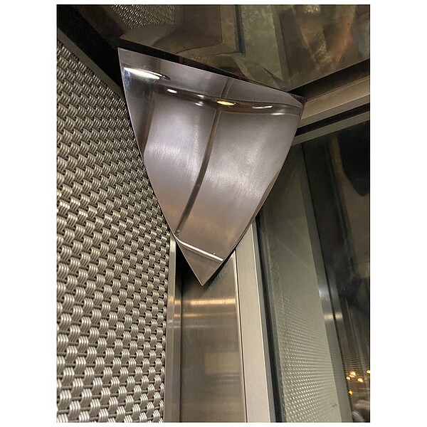 Elevator Convex Mirror, Stainless Steel, 10 in, Galvanized Steel, Round, 10  Degrees Viewing Angle